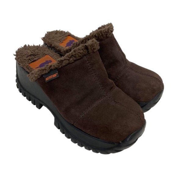 Rocket Dog Shoes - Rocket Dog Fran Size 8 Suede Faux Fur Lined Clogs Mules Chunky Platform Shoes